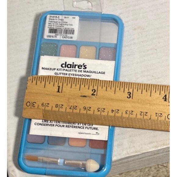 Claires Makeup Kit Set Glitter Eyeshadow & Blue Raspberry Lip Gloss Phone Design - Picture 5 of 5